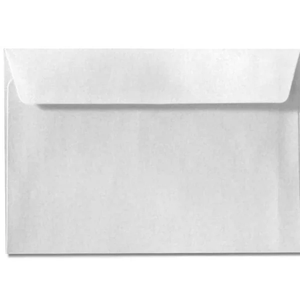 Cheap paper envelopes C6 White metallic
